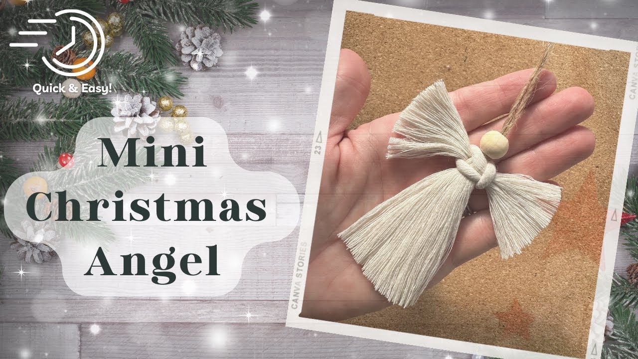 Mini Macrame Angel tutorial
