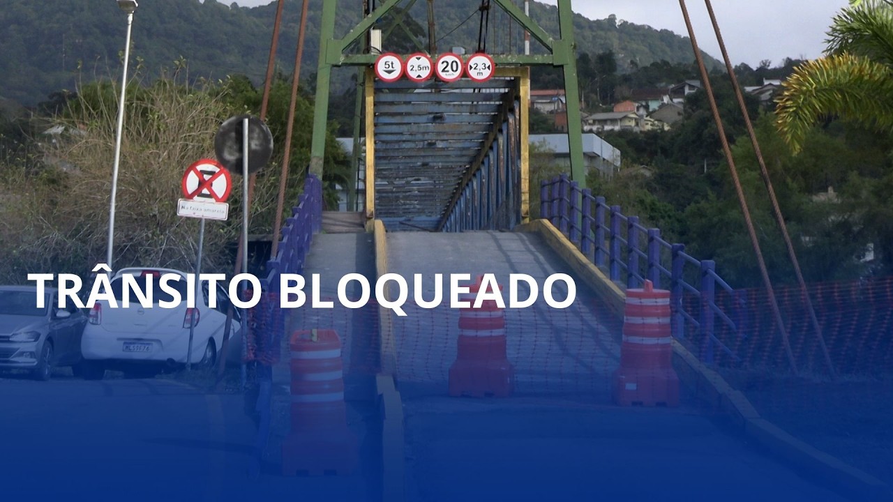 Reforma da ponte Viriato Alves Garcia iniciou nesta segunda-feira em Rio do Sul