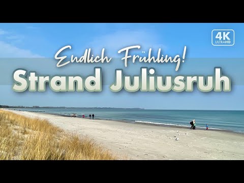 Endlich Frühling am Strand von Juliusruh - Rügen Urlaub 2023 (4K Walk)