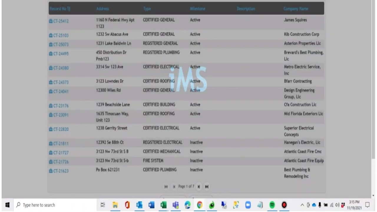 Linking an Existing Contractor Registration in iMS