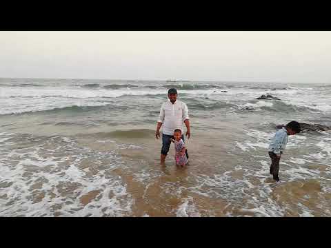 Hemisha enjoyed in R.k. beach