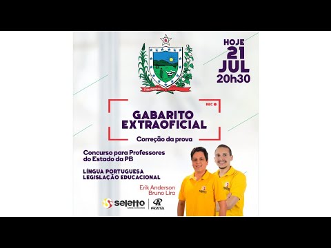 Gabarito extraoficial - Professores SEE/PB