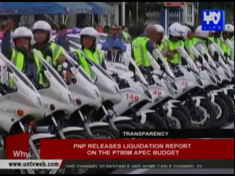 PNP releases liquidation report on the P780-M APEC budget