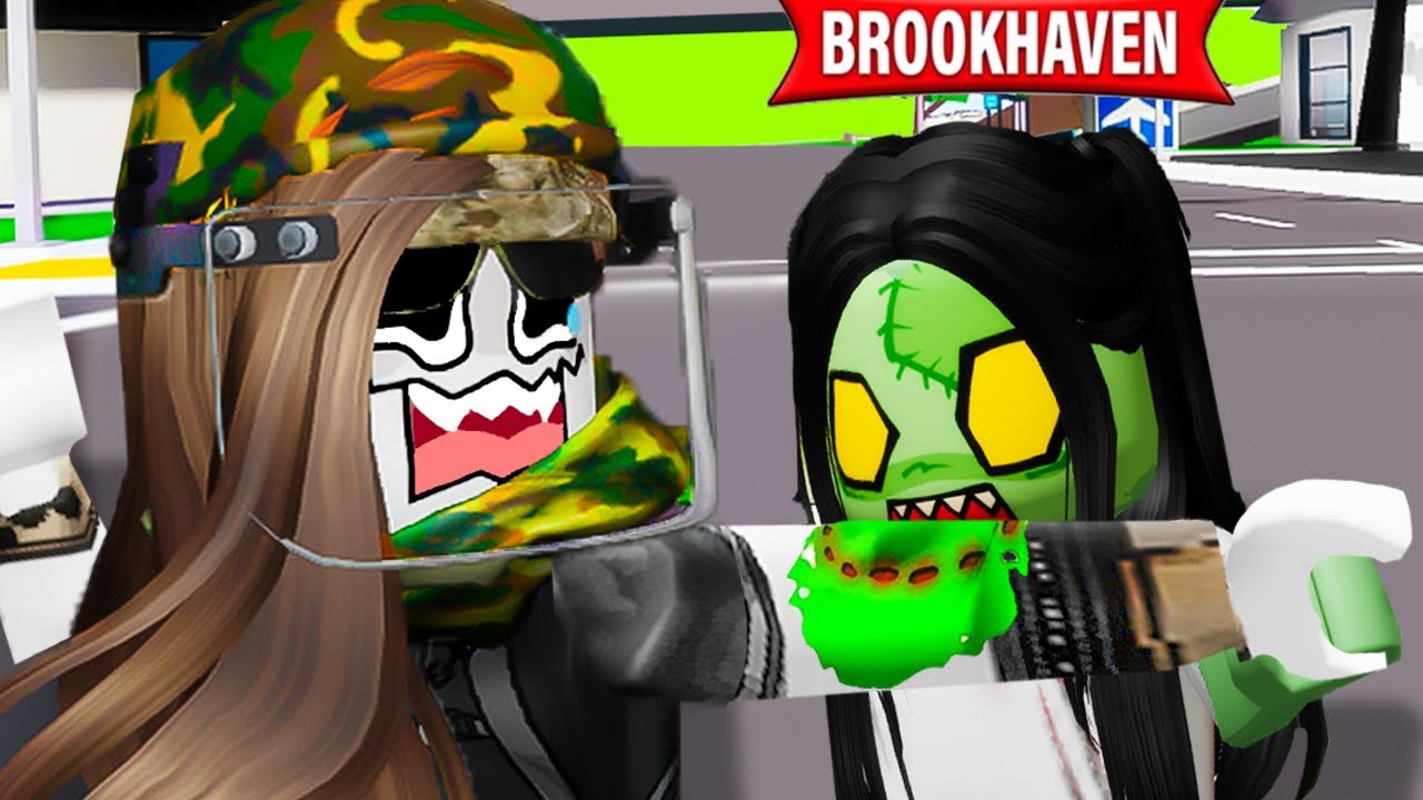 ZOMBIE MORDE E ATTACA E LA TRASFORMA SU BROOKHAVEN ROBLOX!