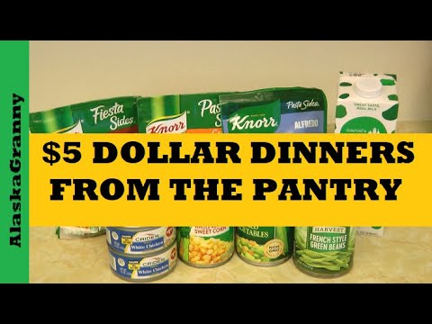 $5 Meal Ideas From Pantry Foods...DIY Emergency Meals