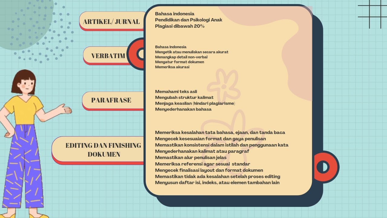 Pengetikan Umum - Jasa penulisan artikel/ jurnal, verbatim, parafrase, editing dan finishing dokumen - 2