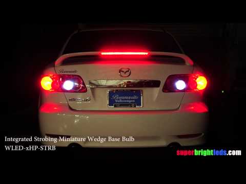 Strobing LED Reverse Lights and 7443-R3W Strobing LED WLED-xHP-STRB  Tail/Brake Lights on a Mazda R6