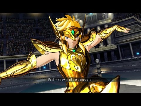 Saint Seiya Soldier's Soul: Aquarius Hyoga Gold Cloth Moveset Gameplay [PS4] (English)