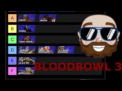 Bloodbowl 3 teams ranked on S-F tier list!!!