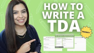 How to Teach Students to Write a Text Dependent Analysis (TDA)