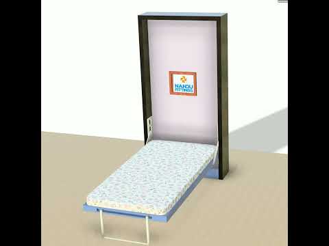 Wall Folding Bed Single with Regular Leg