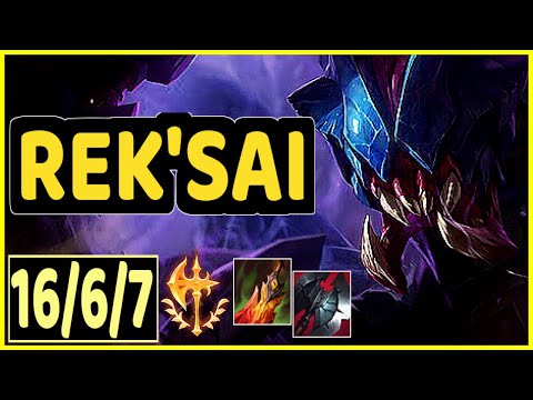 REK'SAI VS SHACO - 16/6/7 KDA JUNGLE GAMEPLAY