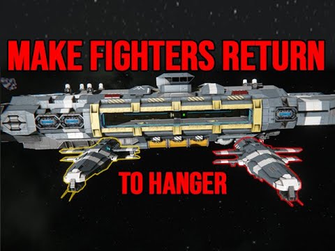 Launch & Return To Hanger AI Fighters  - How To - Space Engineers