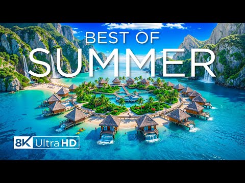 Best of Summer 8K UHD - The most beautiful beach in the world - Relaxing Piano Music