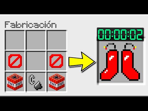 ¿CÓMO CRAFTEAR LAS BOTAS de TNT (EXPLOSIVAS) en MINECRAFT? 💥😱 INVICTOR
