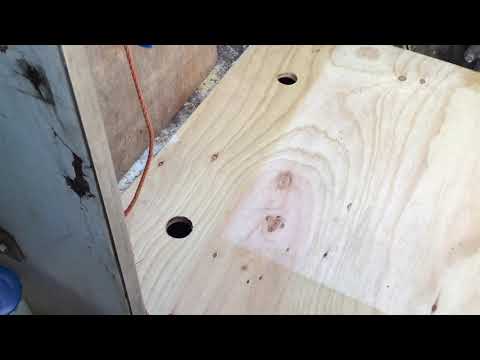 Cockpit floor and drain holes.