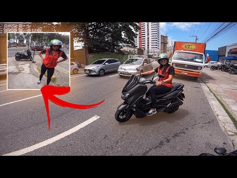 INDO ALI COM A MORENA DA NMAX 160