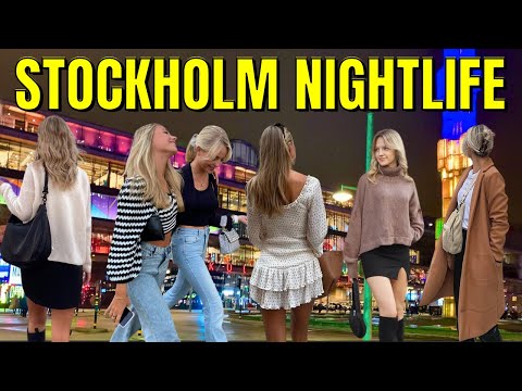 NIGHTLIFE IN STOCKHOLM CITY 2024 WALKING TOUR 4K