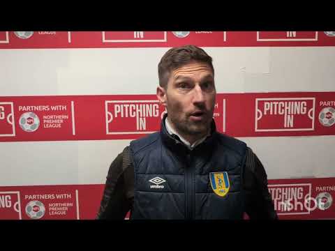 Ian Richards talks after the 2-0 loss to Carlton Town