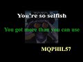 LYRICS TOTO Selfish