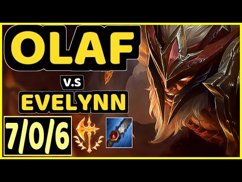 DJOKO (OLAF) vs EVELYNN - 7/0/6 KDA JUNGLE CHALLENGER GAMEPLAY - EUW