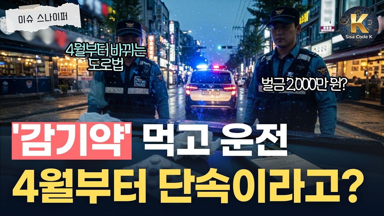 4월부터 감기약 먹고 운전대 잡았다가 면허 취소? 팩트만 알려드립니다!