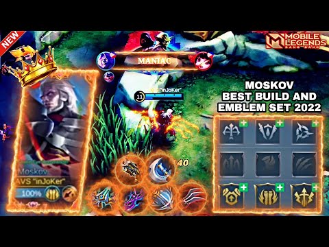 MOSKOV NEW UPDATE BUILD 2022 SEASON 25 | MOSKOV BEST BUILD 2022 | MOSKOV BEST EMBLEM SET 2022 MLBB