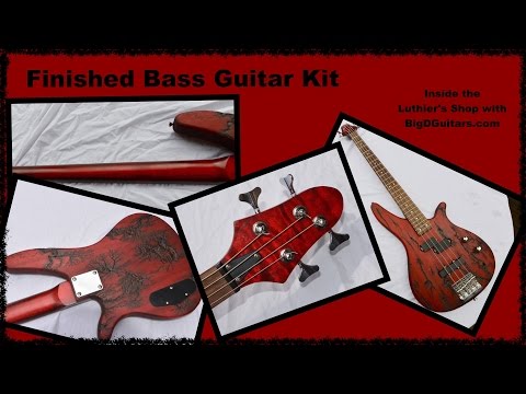 Finished DIY Bass Guitar Kit - Custom GunSav'r Finish - BigDGuitars
