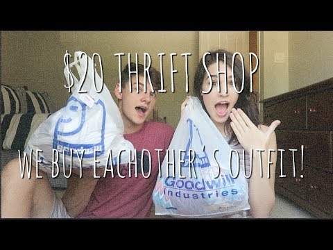 $20 THRIFT SHOP CHALLENGE! WE BUY EACHOTHER'S OUTFITS!