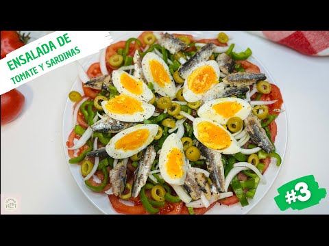🥗ENSALADA DE SARDINAS - Fácil, rápida y muy fresca! - Recetas de ensaladas -DÍA #3