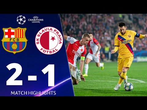 Barcelona vs Slavia Praha 2-1 UEFA Champions League 2019 All Goals And Highlights