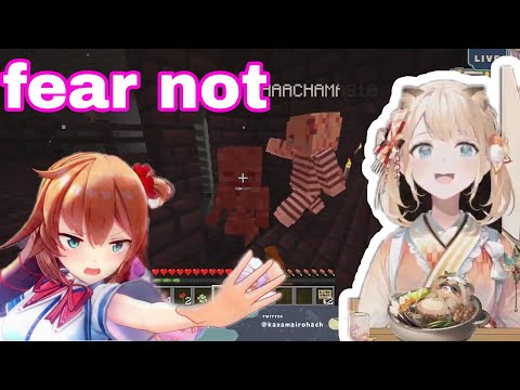 Hololive Cut - Kazama Iroha Witnessed Haato Senpai Insanity | Minecraft [Hololive/Eng Sub]