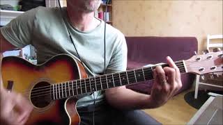 driven under (Seether) cover acoustic guitar + tutorial riff