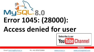 Error 1045 (28000): Access denied for user || Mysql Database || 1045