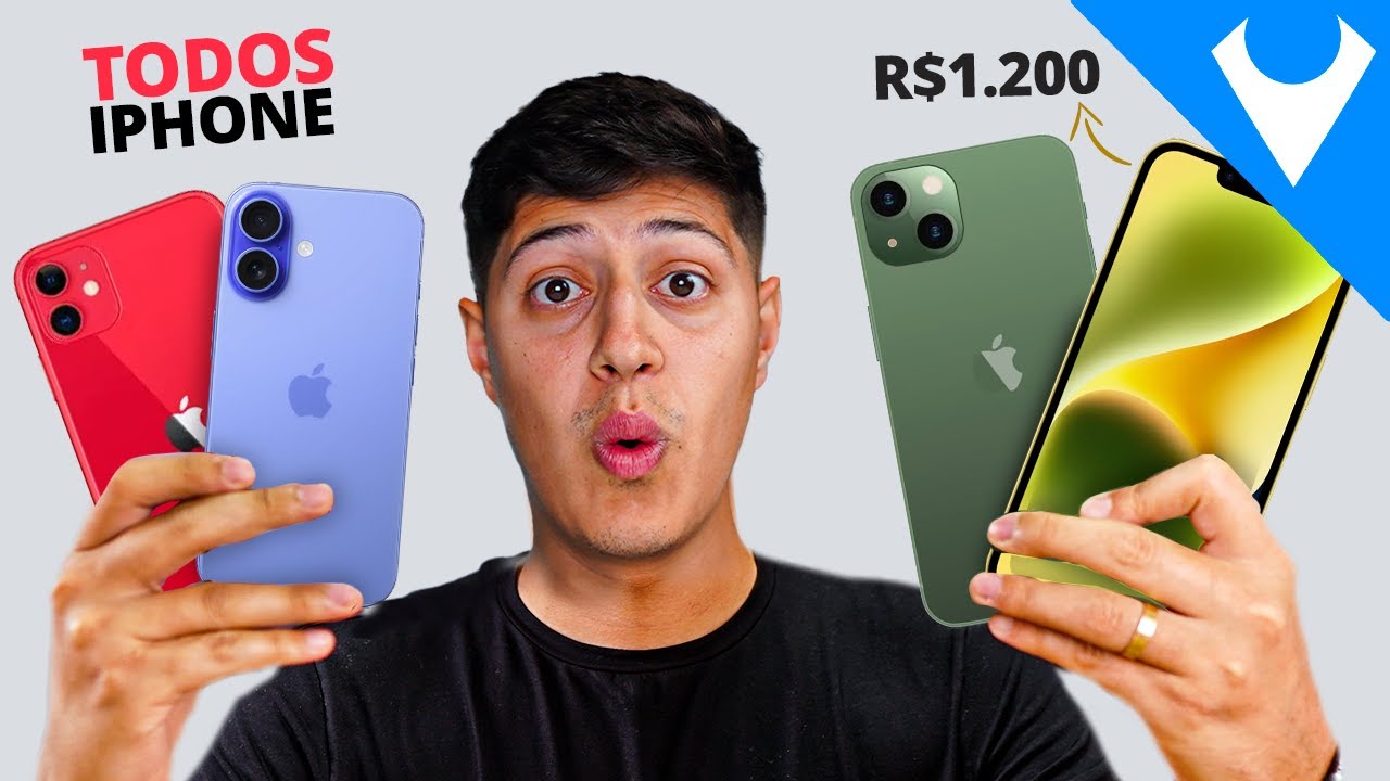 Qual MELHOR iPhone para COMPRAR em 2024! De R$1.100 a 15.000 Todos os MODELOS!