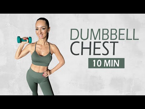 10 MIN DUMBBELL CHEST WORKOUT / Tone your chest muscles | Katja Seifried