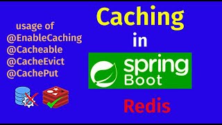 Spring Boot | Spring Data Redis as Cache |@Cacheable |@CacheEvict |@CachePut |How to Use Redis Cache