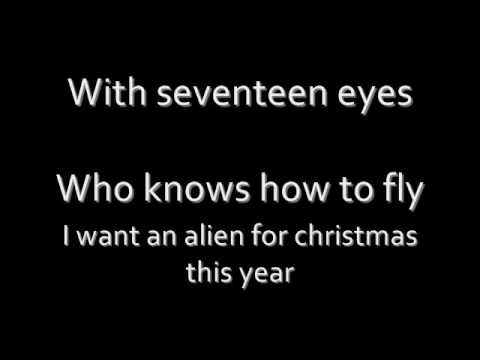 fountains of wayne - i want an alien for christmas (lyrics)