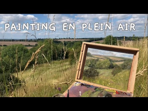 My First Plein Air Painting || Oil painting outside || Landscape oil painting
