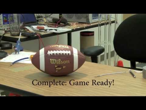 Magneto-Track System: Assembly of the transmitter in the football