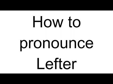 How to Pronounce Lefter (Albanian)