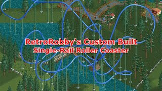 RetroRobby's Custom Built: Single Rail Roller Coaster - OpenRCT2 (Windows) - Twisted Mountain Top