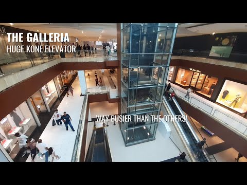[R1] HUGE Unknown Hydraulic Scenic Elevator | The Galleria | Houston, TX