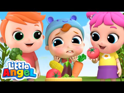 Yes Yes Vegetables At The Farm | Vegetables Song | Little Angel Kids Songs