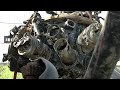 Propeller, motorblok en landingsgestel Short Stirling boven water gehaald bij Almere