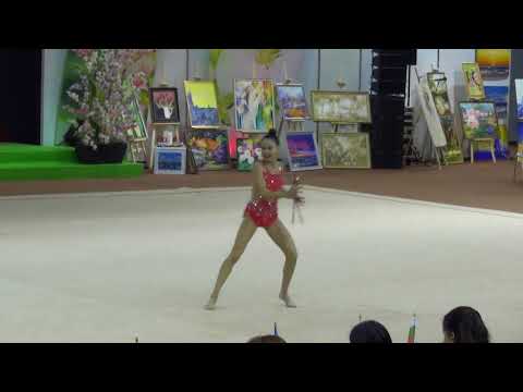 Adilya Tlekenova KAZ clubs all around Baltic Hoop 2018