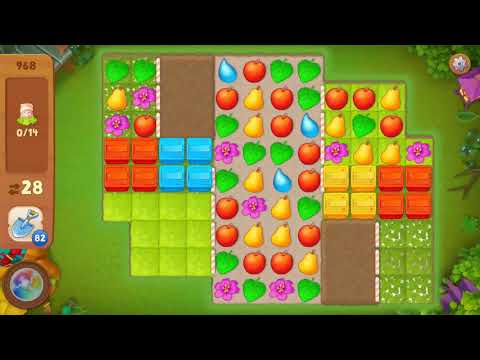 Gardenscapes Level 968 Walkthrough "No Boosters Used"