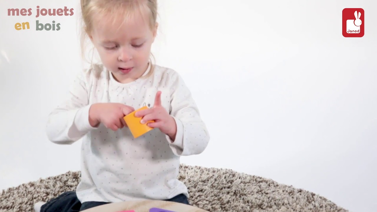 Puzzle 6 cubes en bois sensoriels pour bébé