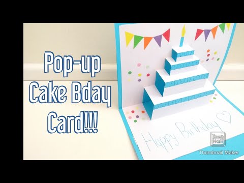 Pop-up Cake Bday Card! | Easy Cool Crafts | Iniya Crafts