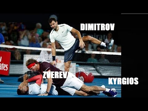 EPIC exchange at the net 🎾 Alexander Sascha ZVEREV & Grigor DIMITROV, Nick Kyrgios & Hewitt